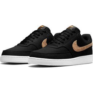 AUTHENTIC NIKE COURT VISION LOW CANVAS Cork Black White